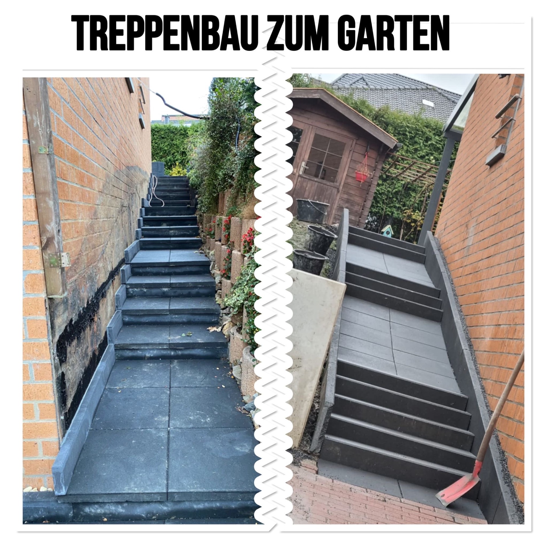 Treppenbau zum Garten